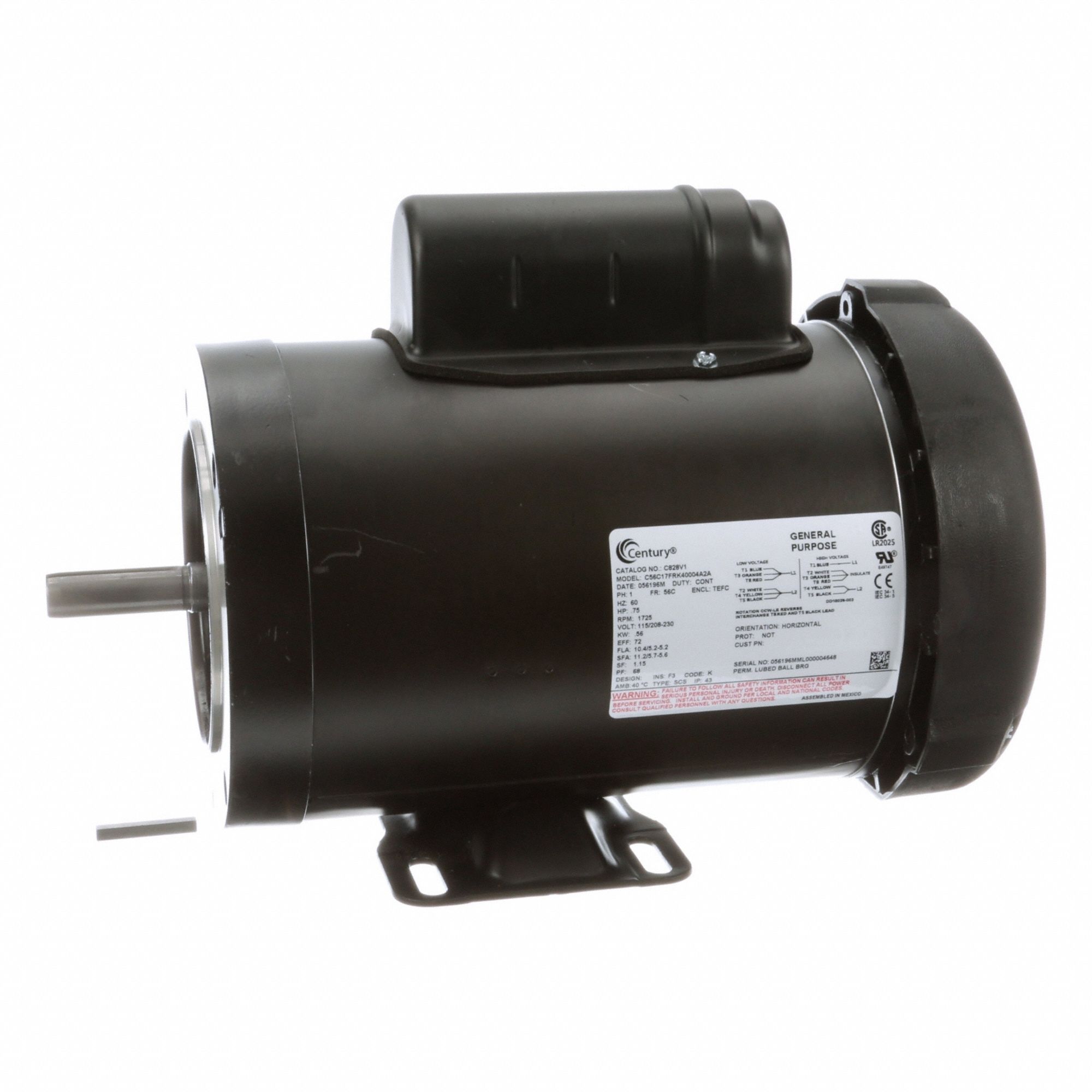 GeneralPurposeMotor 3/4hp 1725RPM 56C