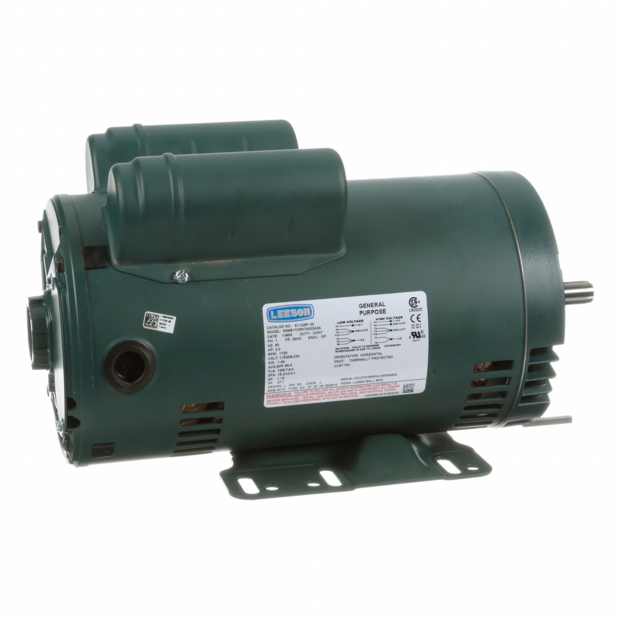 GeneralPurposeMotor 2hp 1725RPM 56HC