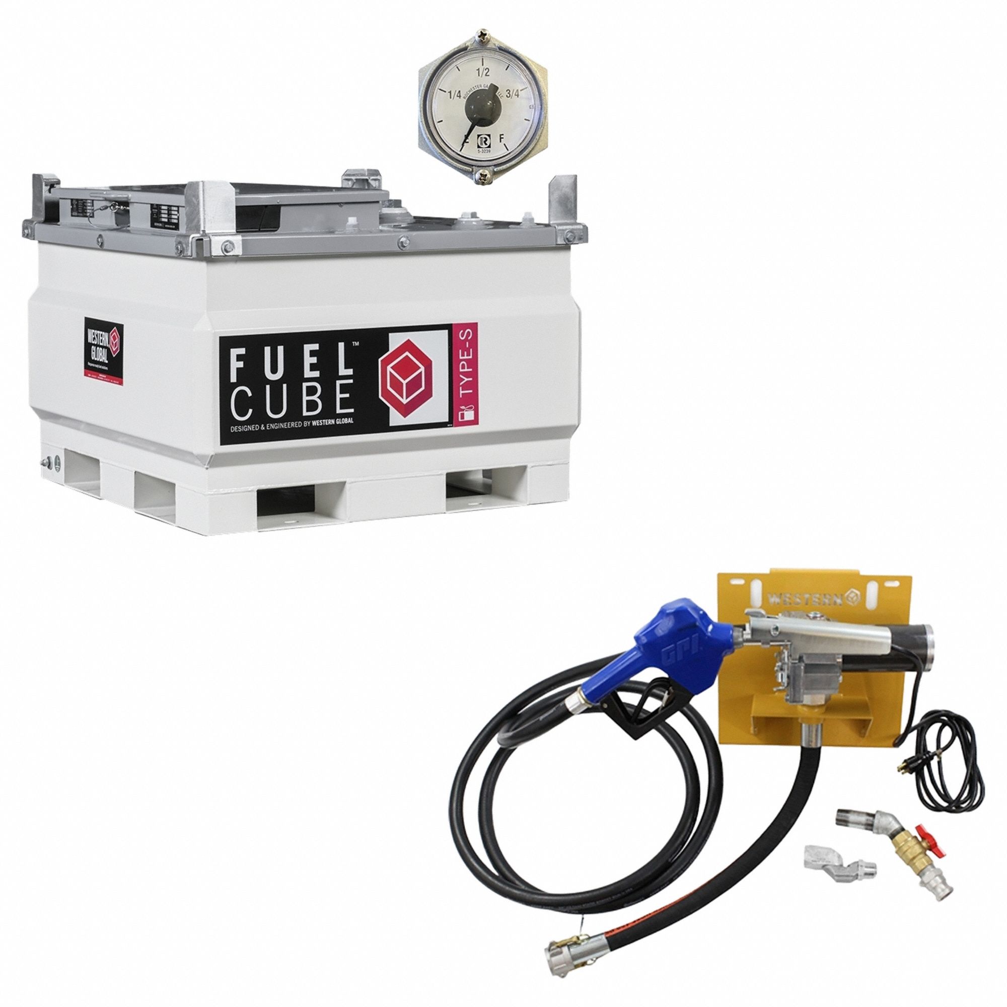 Diesel Fuel Tank, 119 Gallon: Rectangle, 46 in Overall Dp, 32 in Overall Ht