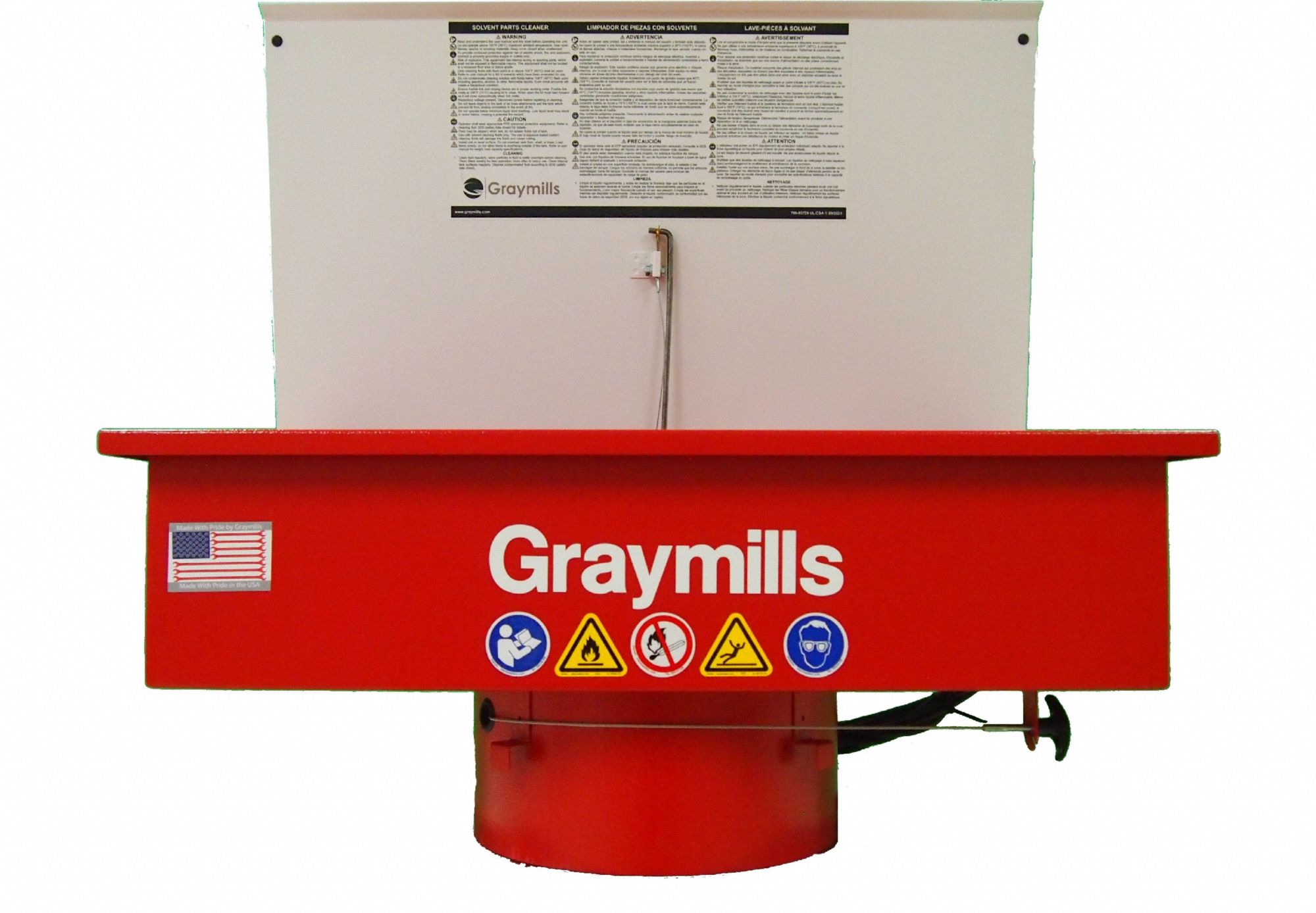 GRAYMILLS, For SolventBased Solution Base Type, Manual, Drum mount