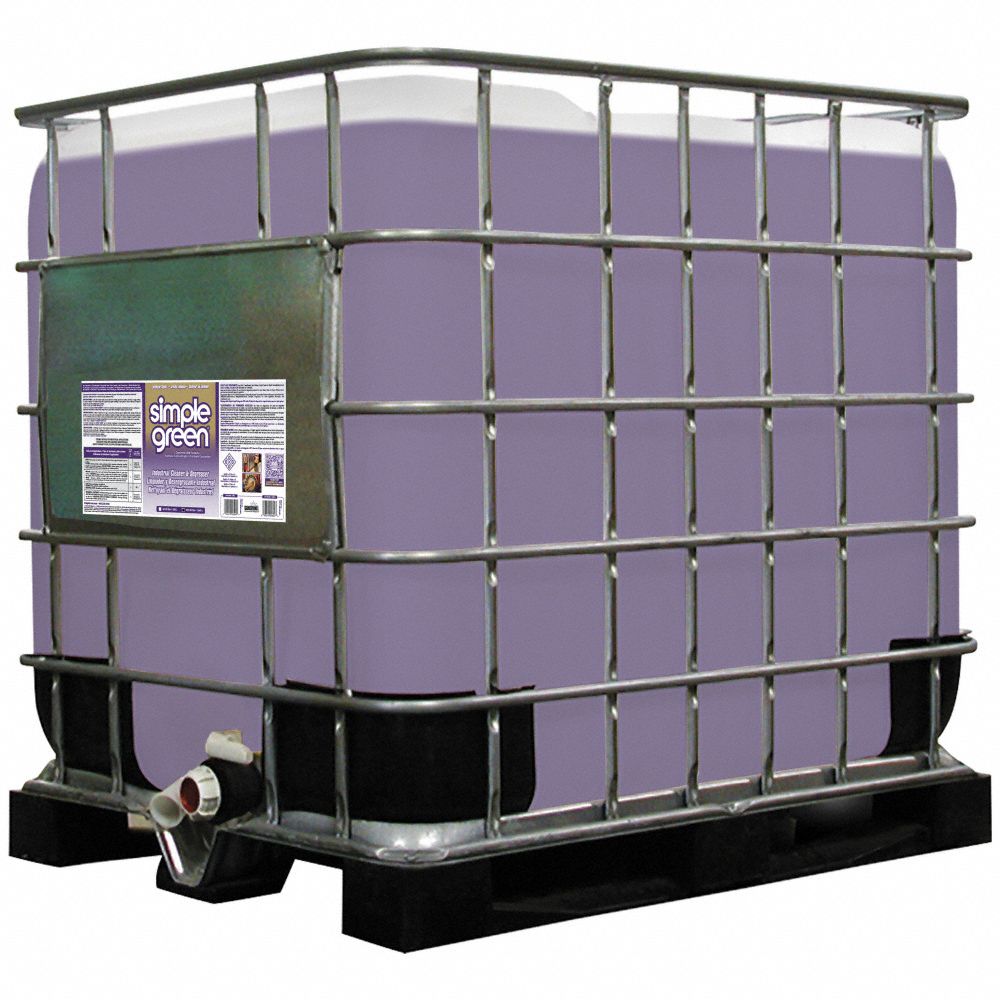 Cleaner/Degreaser: Water-Based, Palletized Tank, 275 gal Container Size, Concentrated