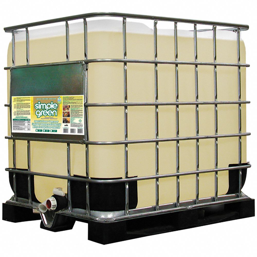Cleaner/Degreaser: Water-Based, Palletized Tank, 275 gal Container Size, Concentrated
