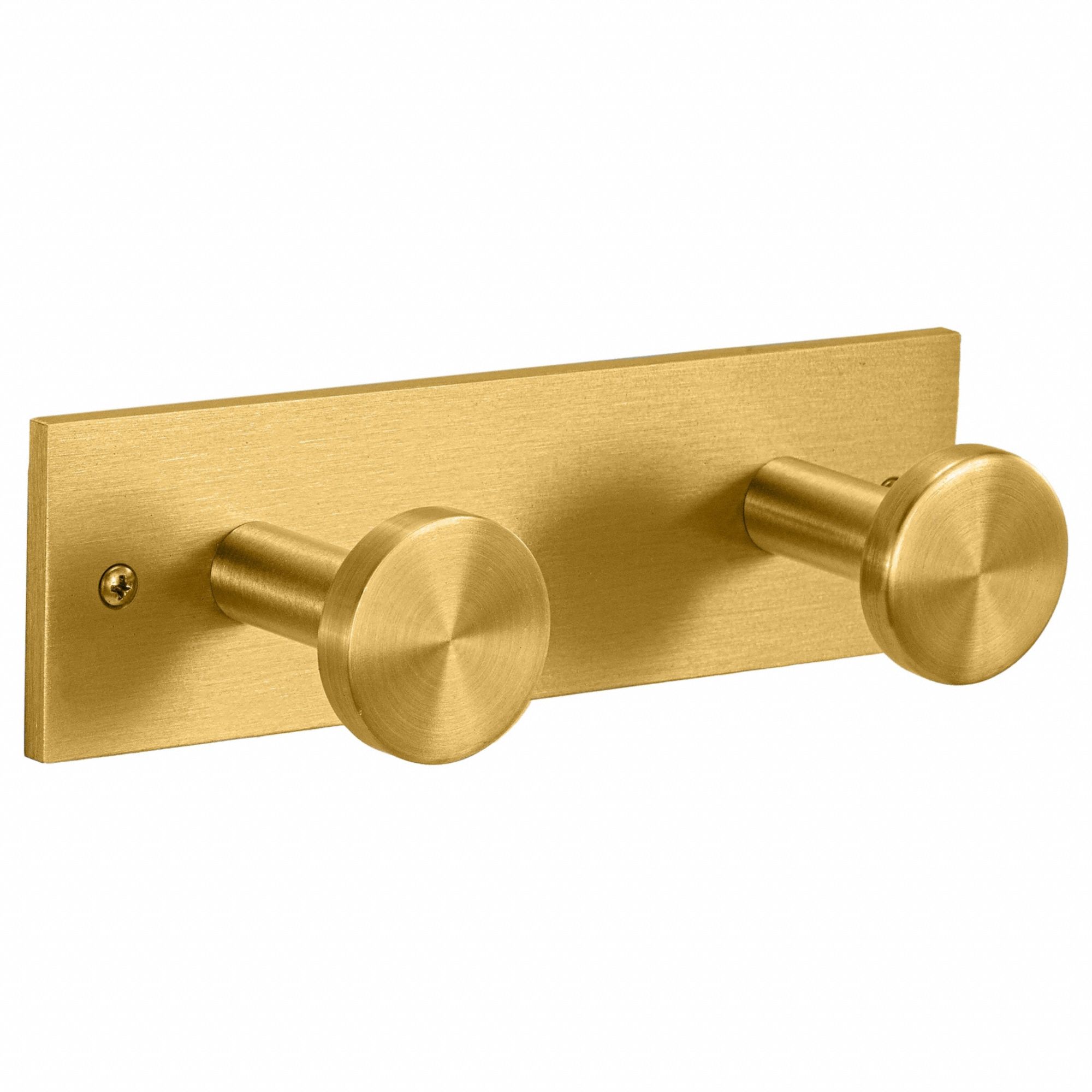 Garment Hook Rack: 2 Hooks, 2 1/2 in Overall Ht, 8 1/2 in Overall Wd, 2 1/4 in Overall Dp