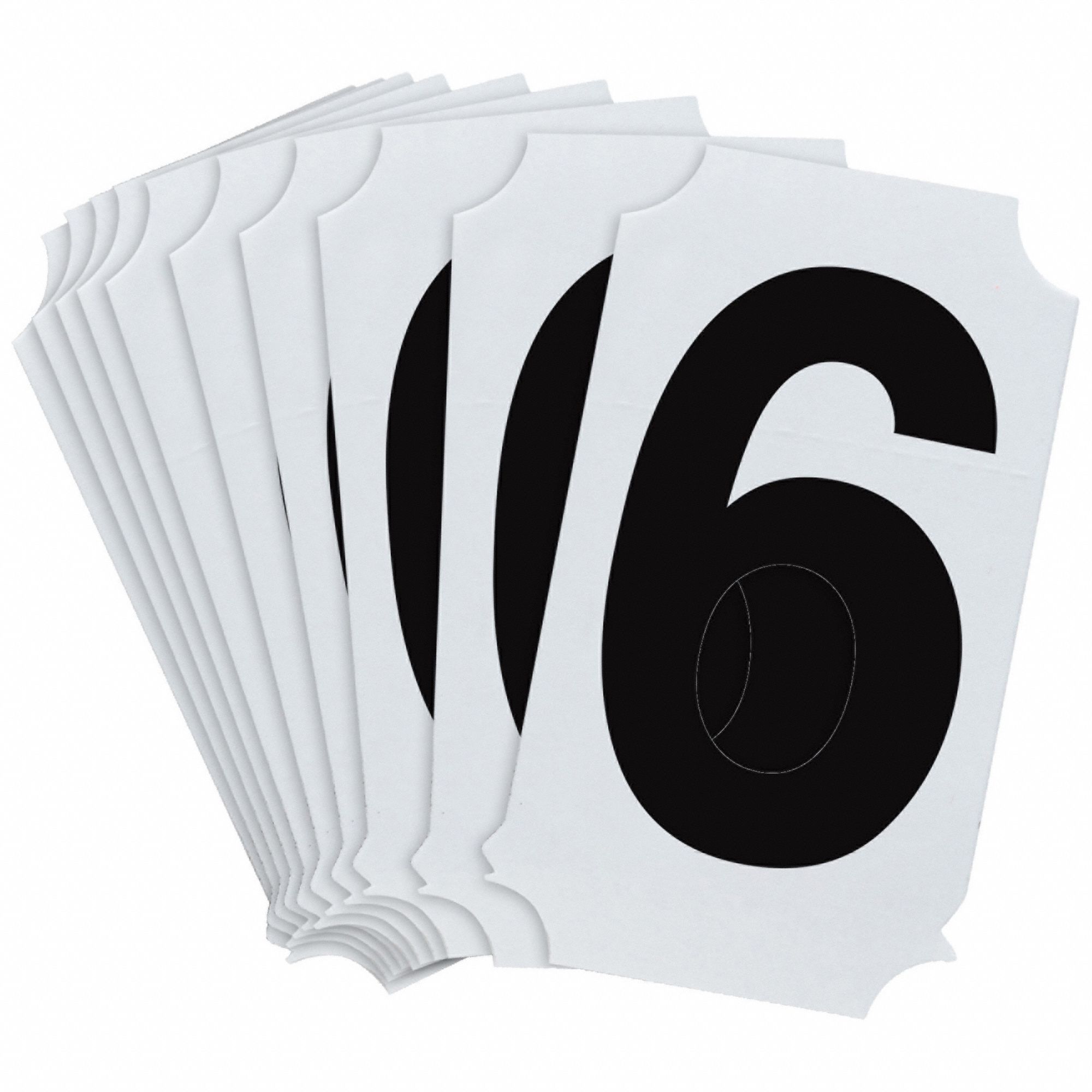 NumberLabel, Polyester, 2inH, 1-3/4inW, PK10
