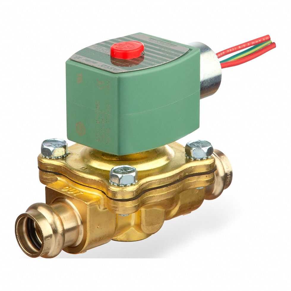 Solenoid Valve: 2-Way, Normally Closed, 1/2 in Pipe Size, 110V AC/120V AC, Watertight