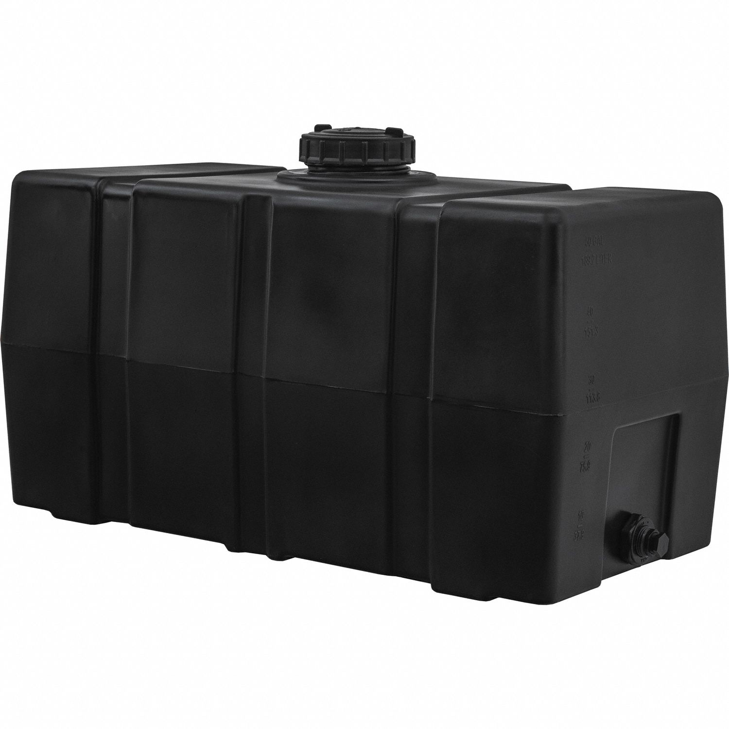 ROMOTECH Reservoir: Single Wall, Vertical, 50 gal, Closed Top, 3/16 in Wall Thick, 38 in x 19 in (MPN 82123915). Key specifications — Construction Material: Polyurethane; Brand: ROMOTECH.