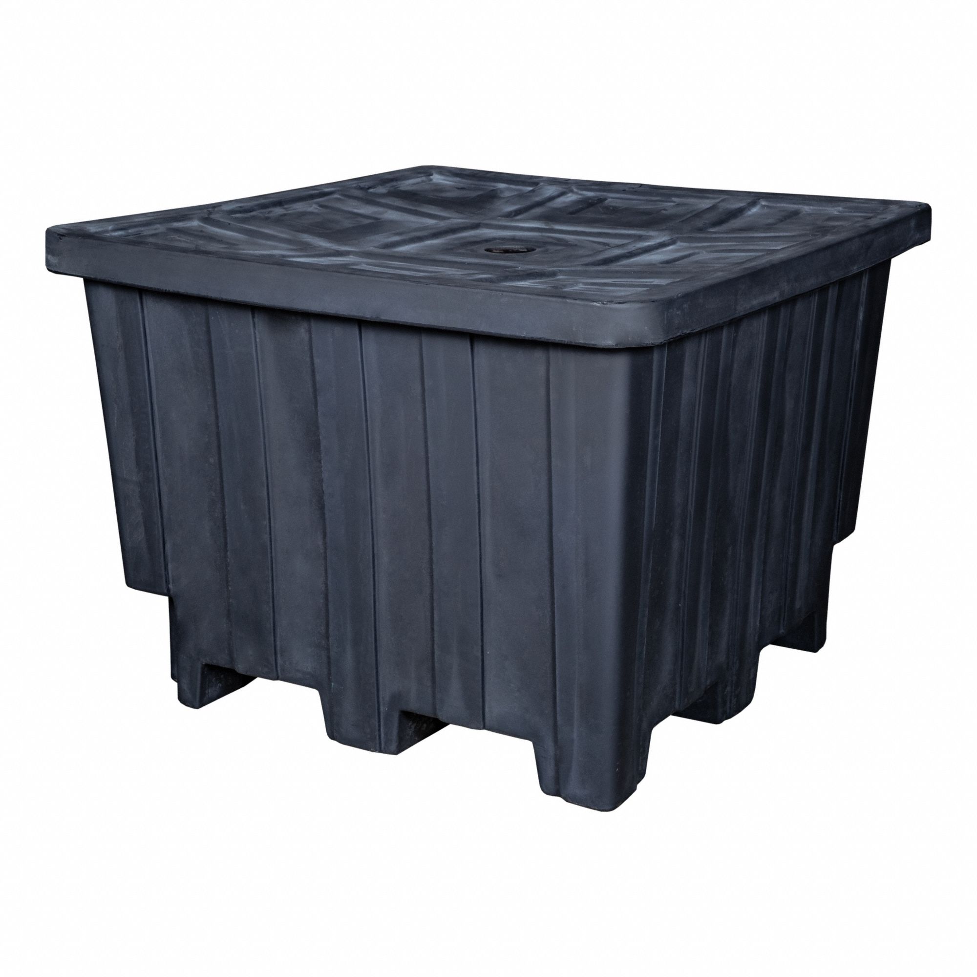 ROMOTECH Bulk Container: 52.08 cu ft, 50 in x 36 in x 50 in, Lid Included, 4-Way Entry, Rectangular (MPN 82125035). Key specifications — attr1188725: ROMOTECH; attr1188738: Stacking Capable; attr1188705: Rectangular; attr1188714: None; attr1188716: 4-Way Entry; attr1188717: Solid; attr1188719: Stationary; attr1188735: Rigid.