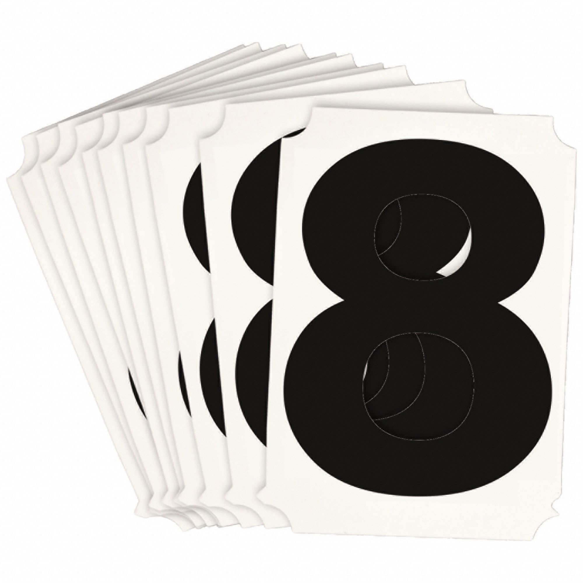 NumberLabel, Polyester, 3inH, 2-5/8inW, PK10
