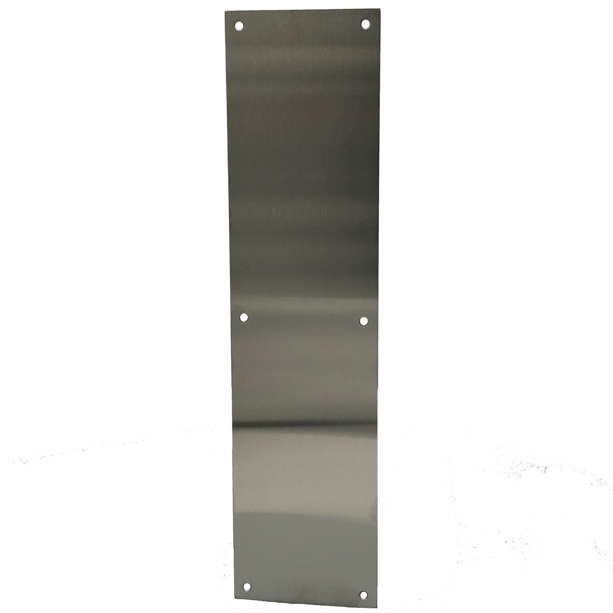 Door Push Plate: 4 in Wd, 16 in Ht, Stainless Steel