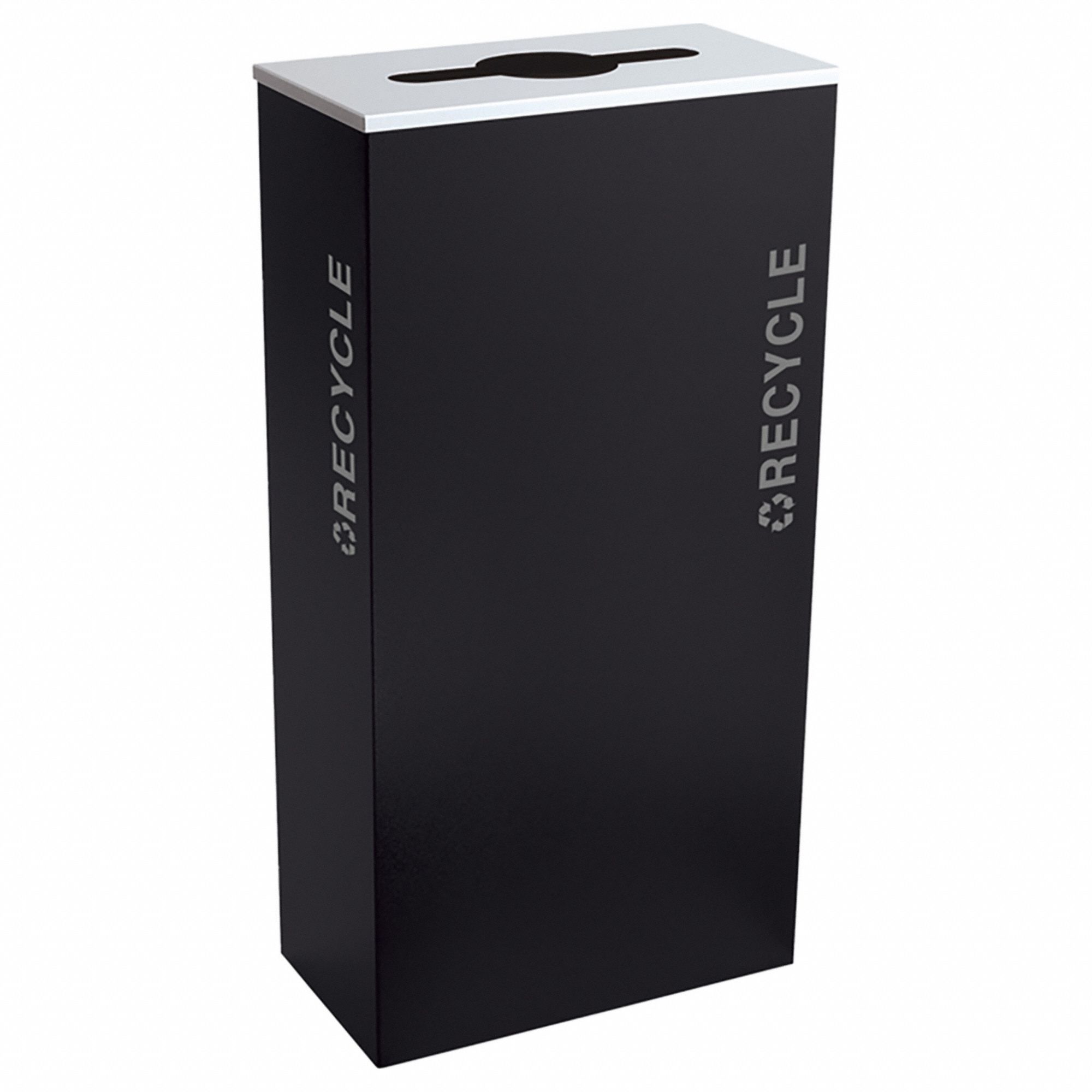 Recycling Bin 17 gal Black Rectangular