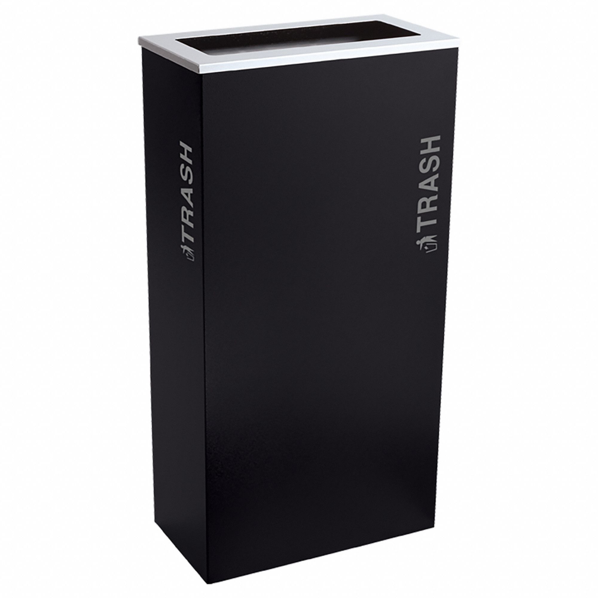 Recycling Bin 17 gal Black Rectangular