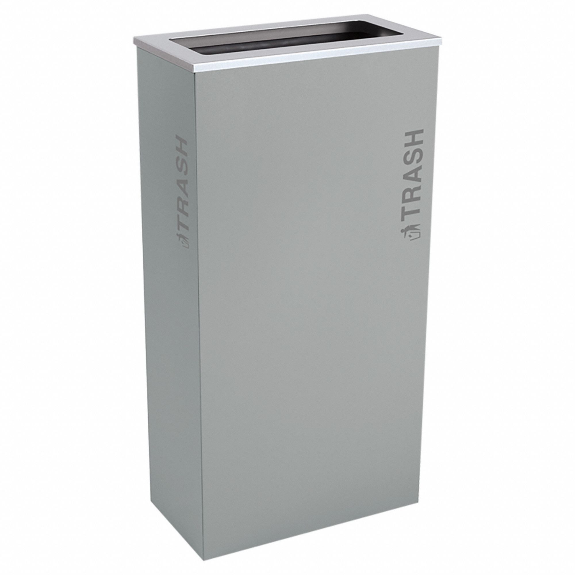 Recycling Bin 17 gal Gray Rectangular