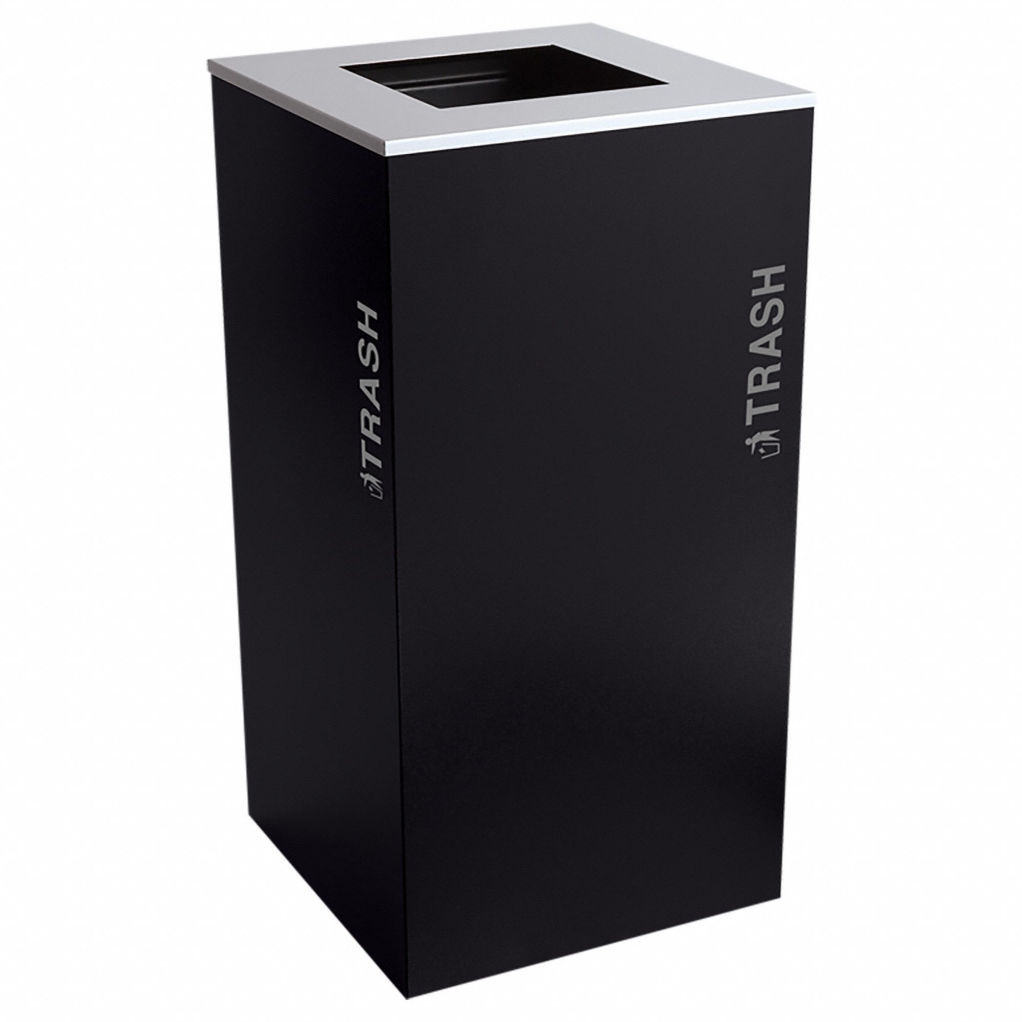 Recycling Bin 36 gal Black Square