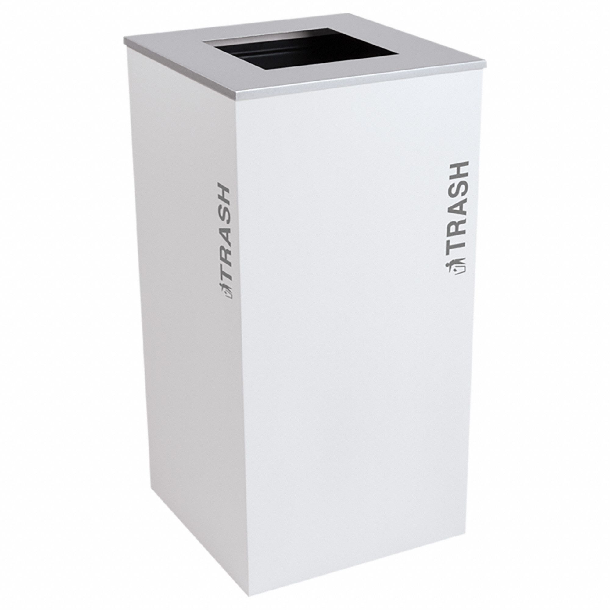Recycling Bin 36 gal White Square
