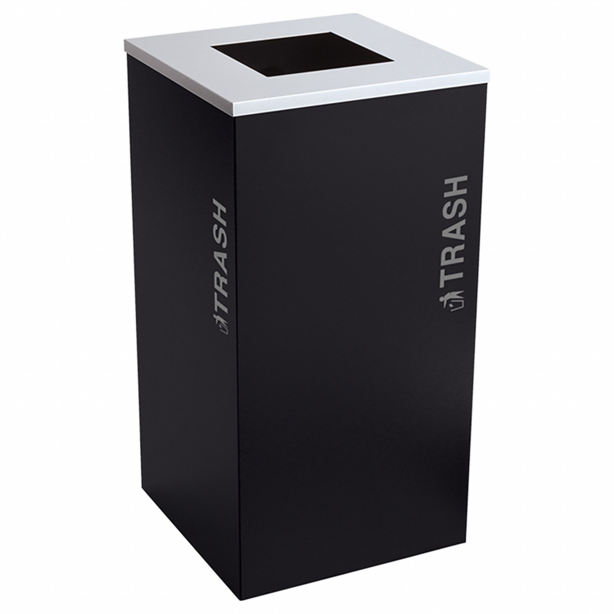 Recycling Bin 24 gal Black Square