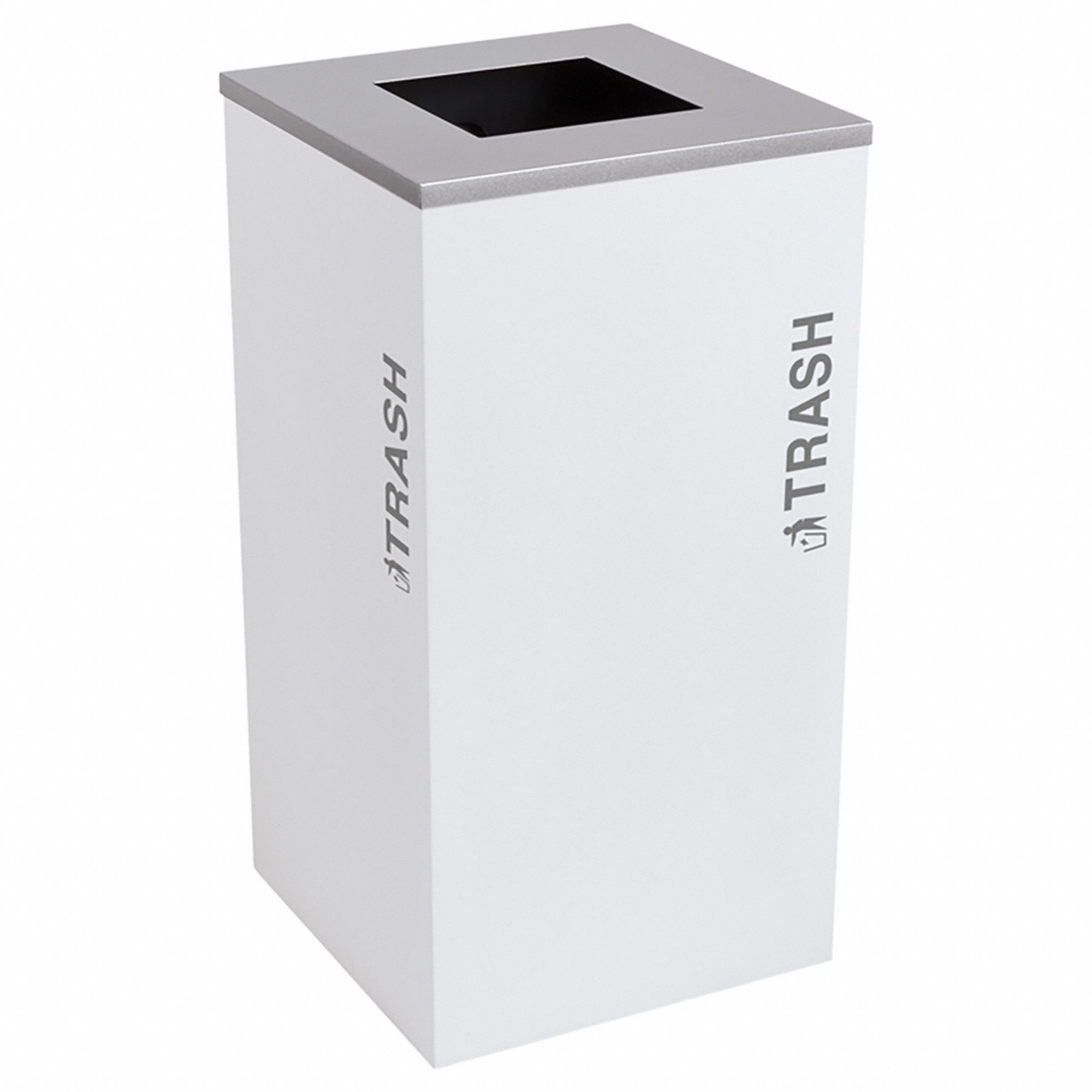 Recycling Bin 24 gal White Square