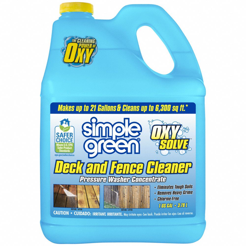 Pressure Washer Cleaner: Pressure Washer, 1 gal Container Size, Decks/Fences