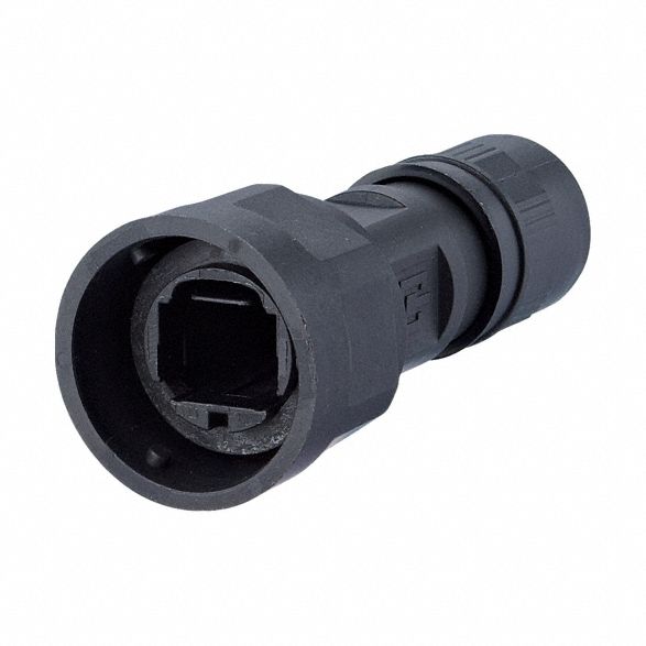 Plug Housing: Plug Housing, 1 Ports, Plastic, IP65/IP6X/IPX7, -40°F to 158°F, Black