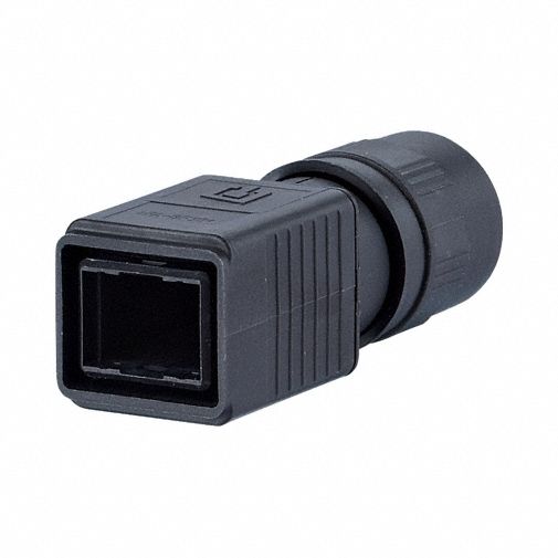 Plug Housing: Plug Housing, 1 Ports, Plastic, IP65/IP6X/IPX7, -40°F to 158°F, Black