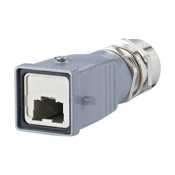 Plug Housing: Plug Housing, 1 Ports, Metal, IP65/IP6X/IPX7, -40°F to 158°F, Gray, Plug