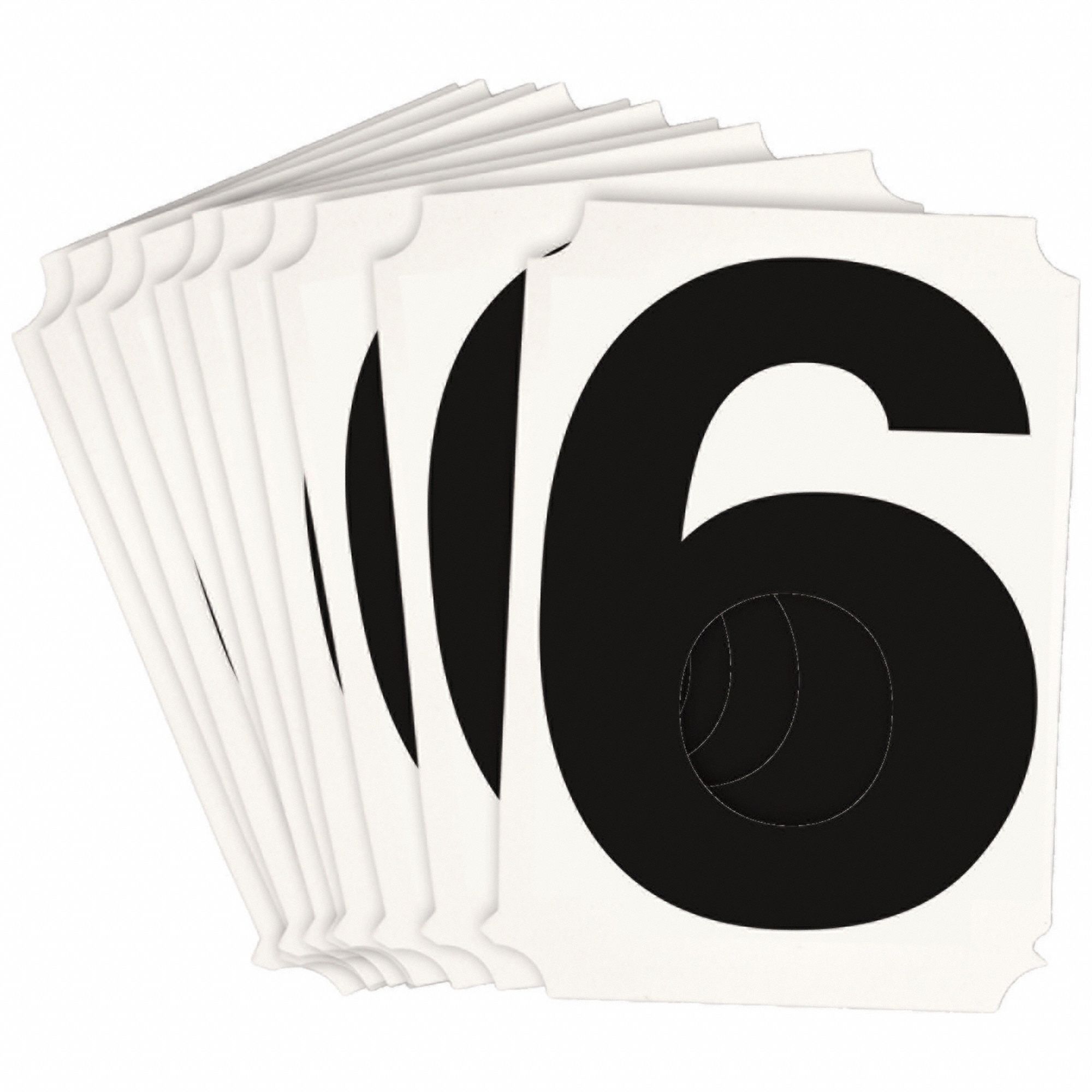 NumberLabel, Polyester, 4inH, 3-5/8inW, PK10