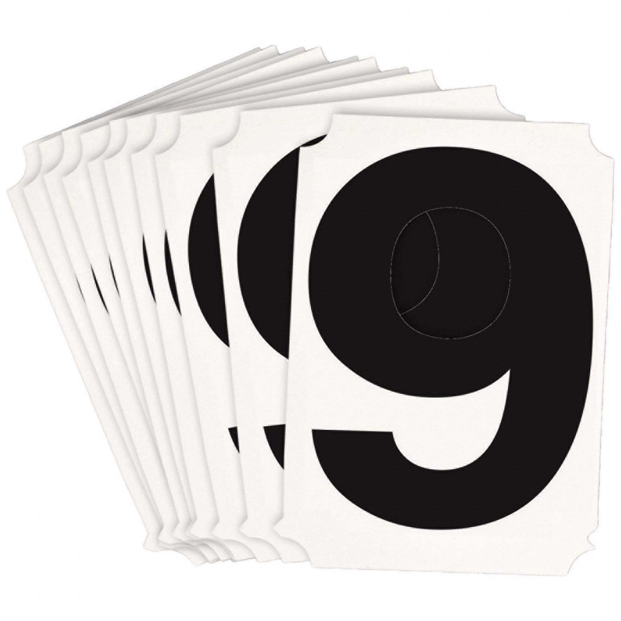 NumberLabel, Polyester, 4inH, 3-5/8inW, PK10