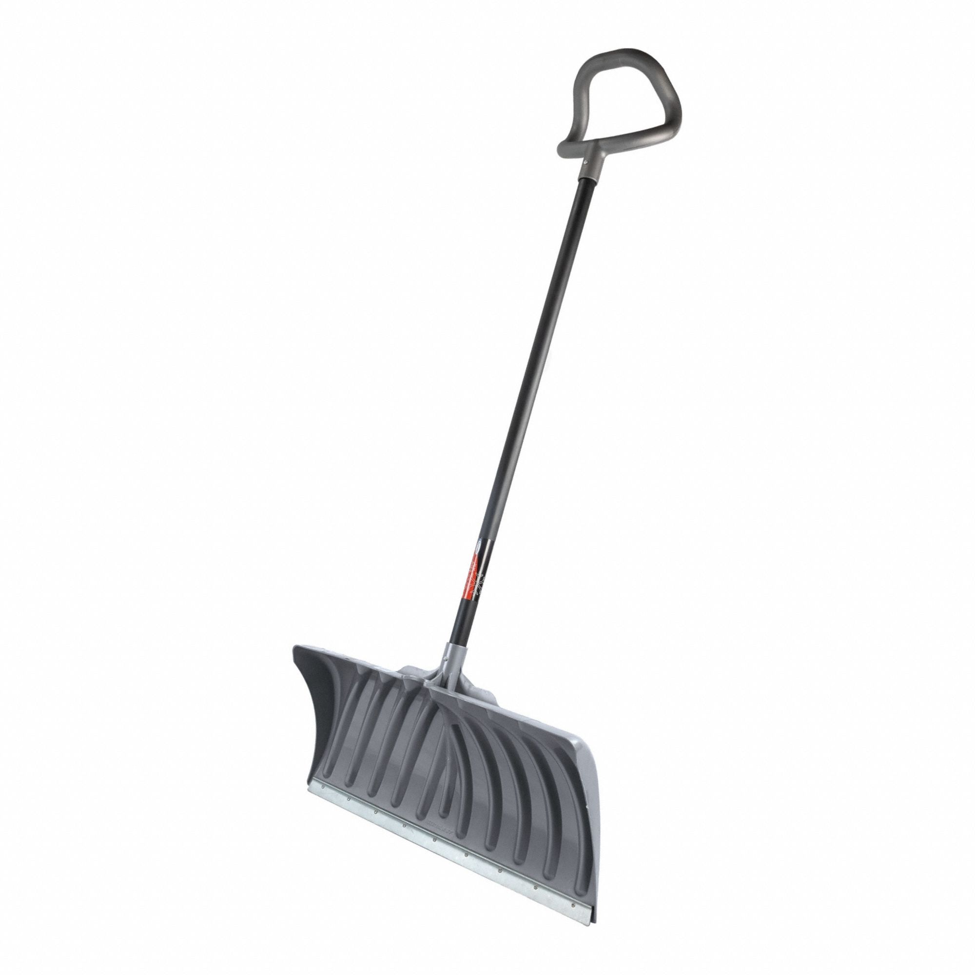 Snow Shovel: Steel, 13 in Blade Lg, 27 in Blade Wd, 44 in Handle Lg