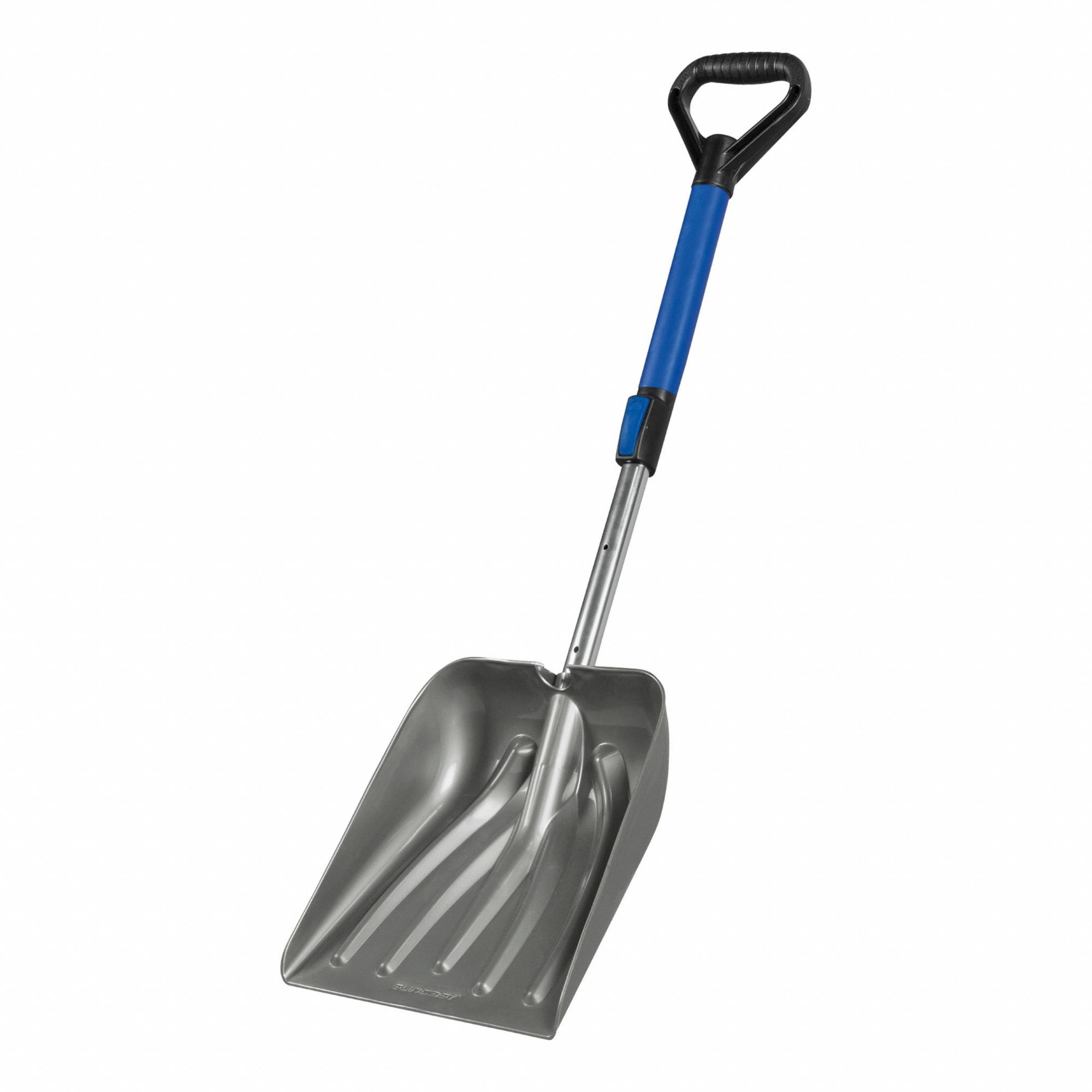 Snow Shovel: Plastic, 13 in Blade Lg, 11 1/2 in Blade Wd, 17 in Handle Lg