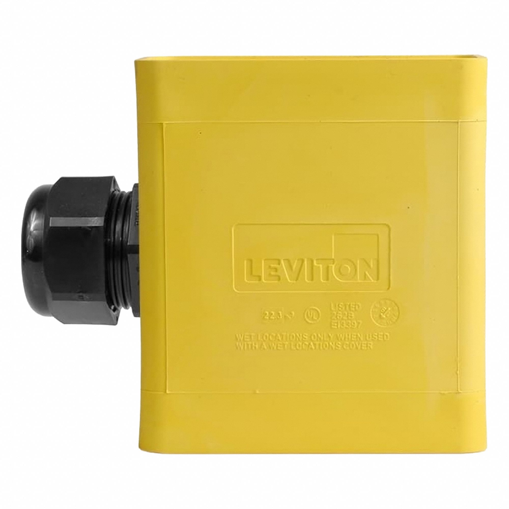 Portable Outlet Box: Portable Outlet Box, 1 Gangs, 3R, Yellow, 3 7/8 in Overall Ht