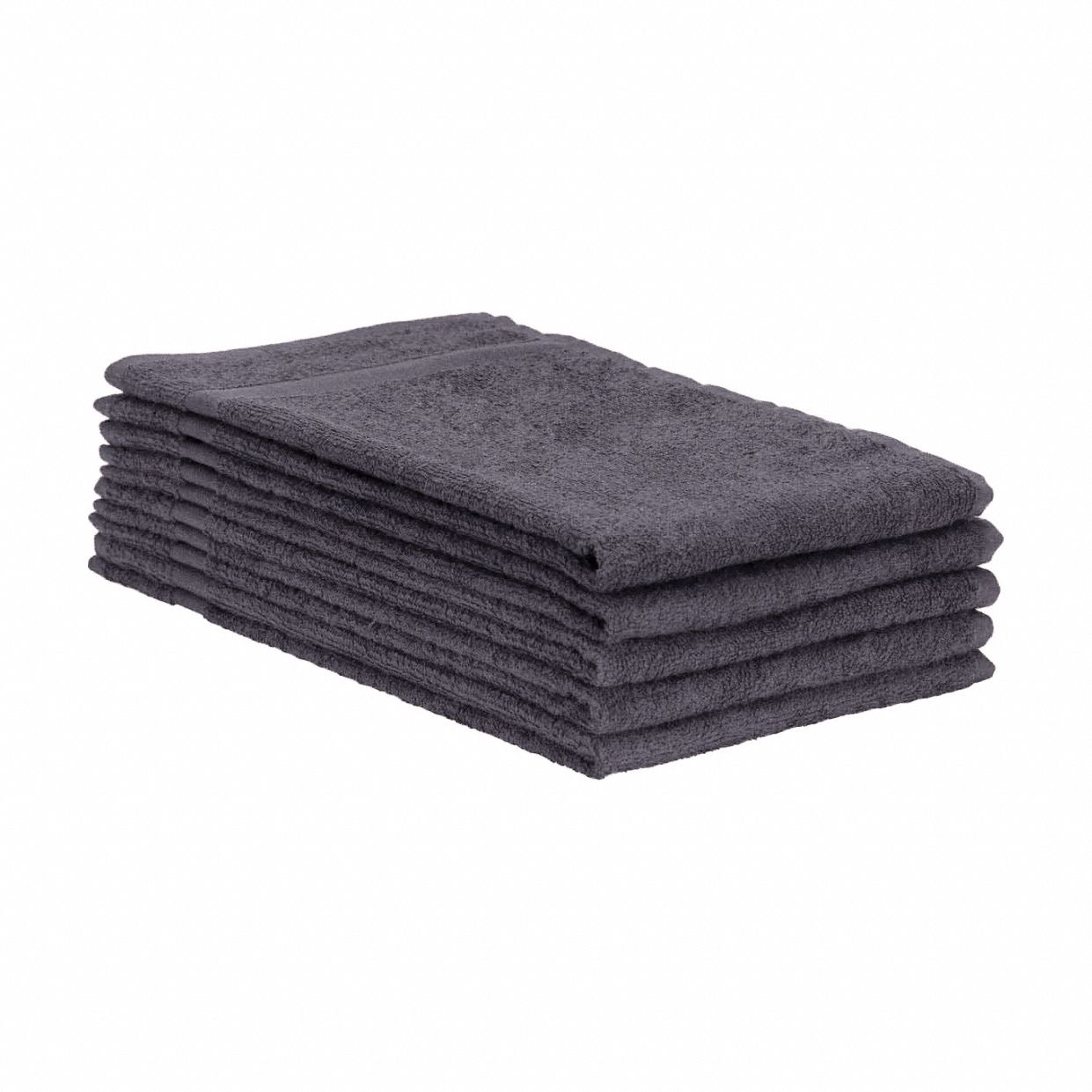 Salon Towel: Dark Grey, 29 in Overall Lg, 16 in Overall Wd, 3 lb/dozen, Dobby Border