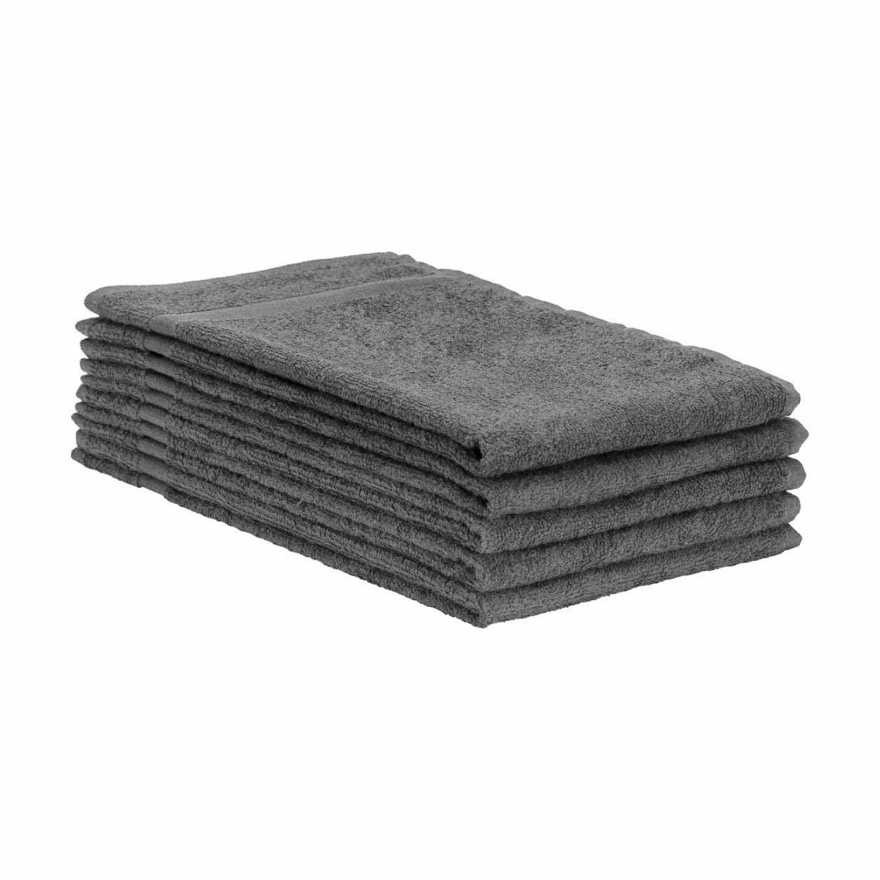 Salon Towel: Silver, 29 in Overall Lg, 16 in Overall Wd, 3 lb/dozen, Dobby Border