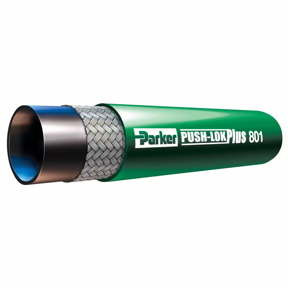 300 psi, 1/2 in Hose Inside Dia., Hydraulic Hose - 823VD1|801-8-GRN-010 ...