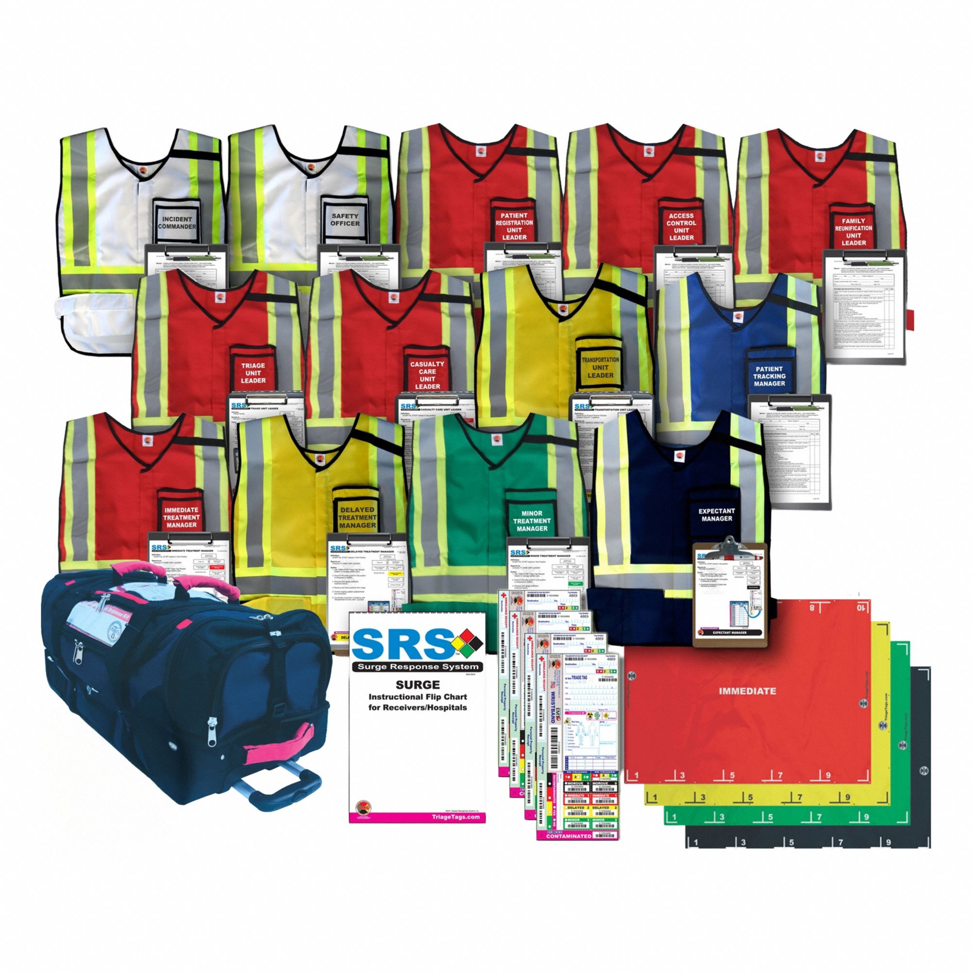 Rapid Response Kit with Rolling Duffel: 15 in Overall Wd, EMT3® System