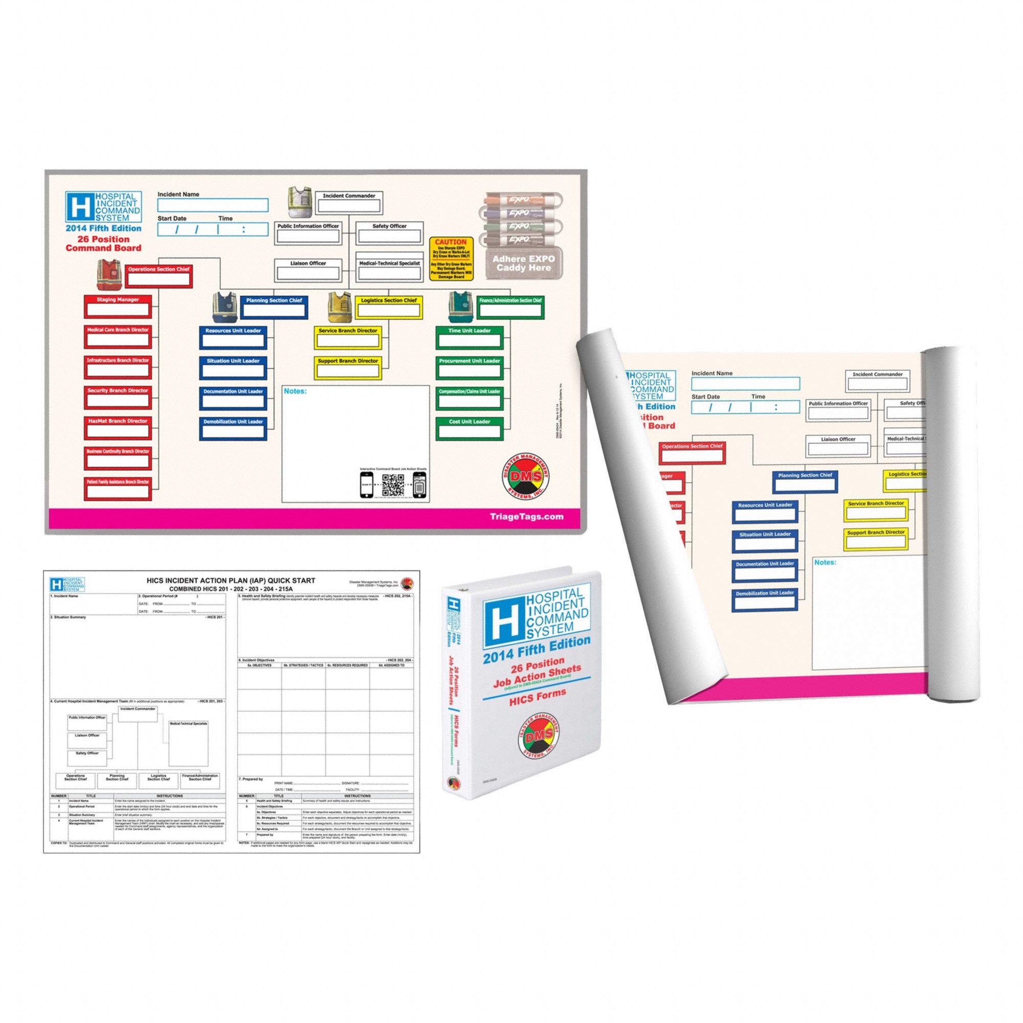 Incident Command Board: 35 in Overall Wd, Aluminum, DMS 05312, 38E578
