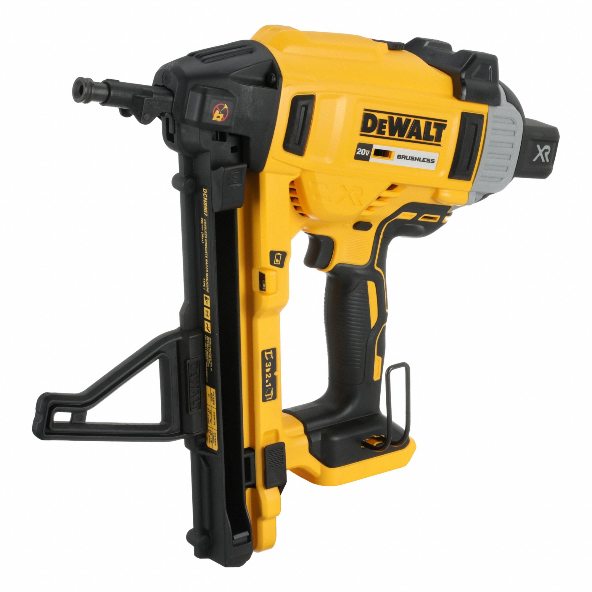 Nail Gun: Concrete, Sequential, Plastic, Strip Collation, 15°, Tool Only, 20V MAX* XR®
