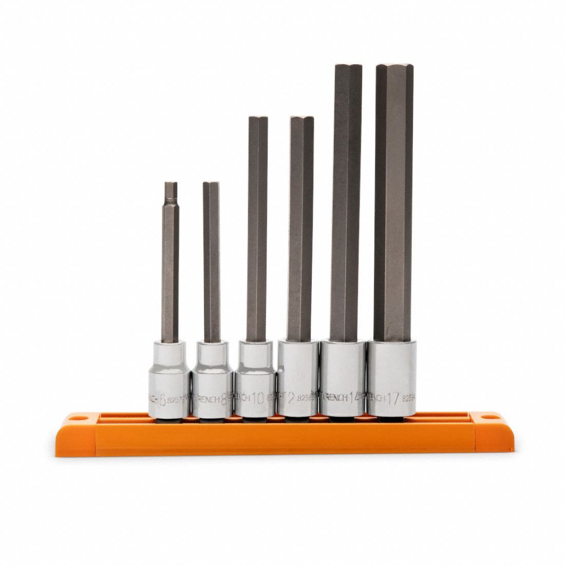 Long Hex Bit Socket 1/2 Drive Metric 6PC