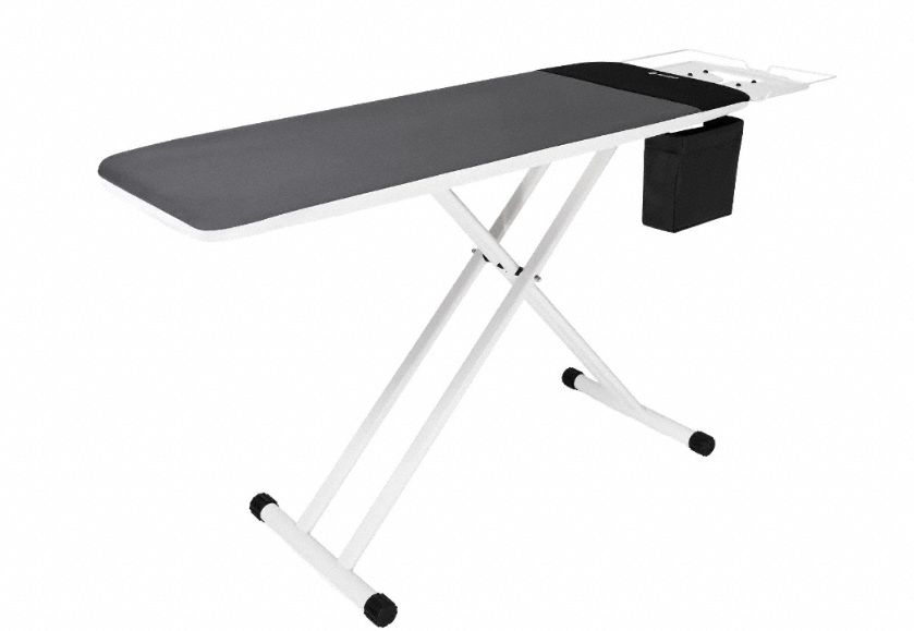 Ironing Board: Oversize, White, 63 in Overall Lg, 19 1/2 in Overall Wd