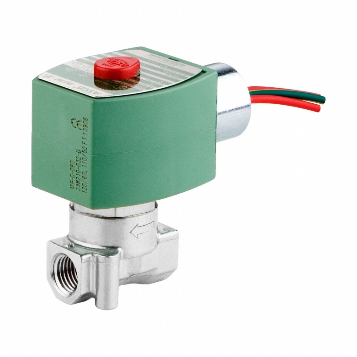 Solenoid Valve: 2-Way, Normally Closed, 120V AC, Explosion Proof/Watertight, High Flow