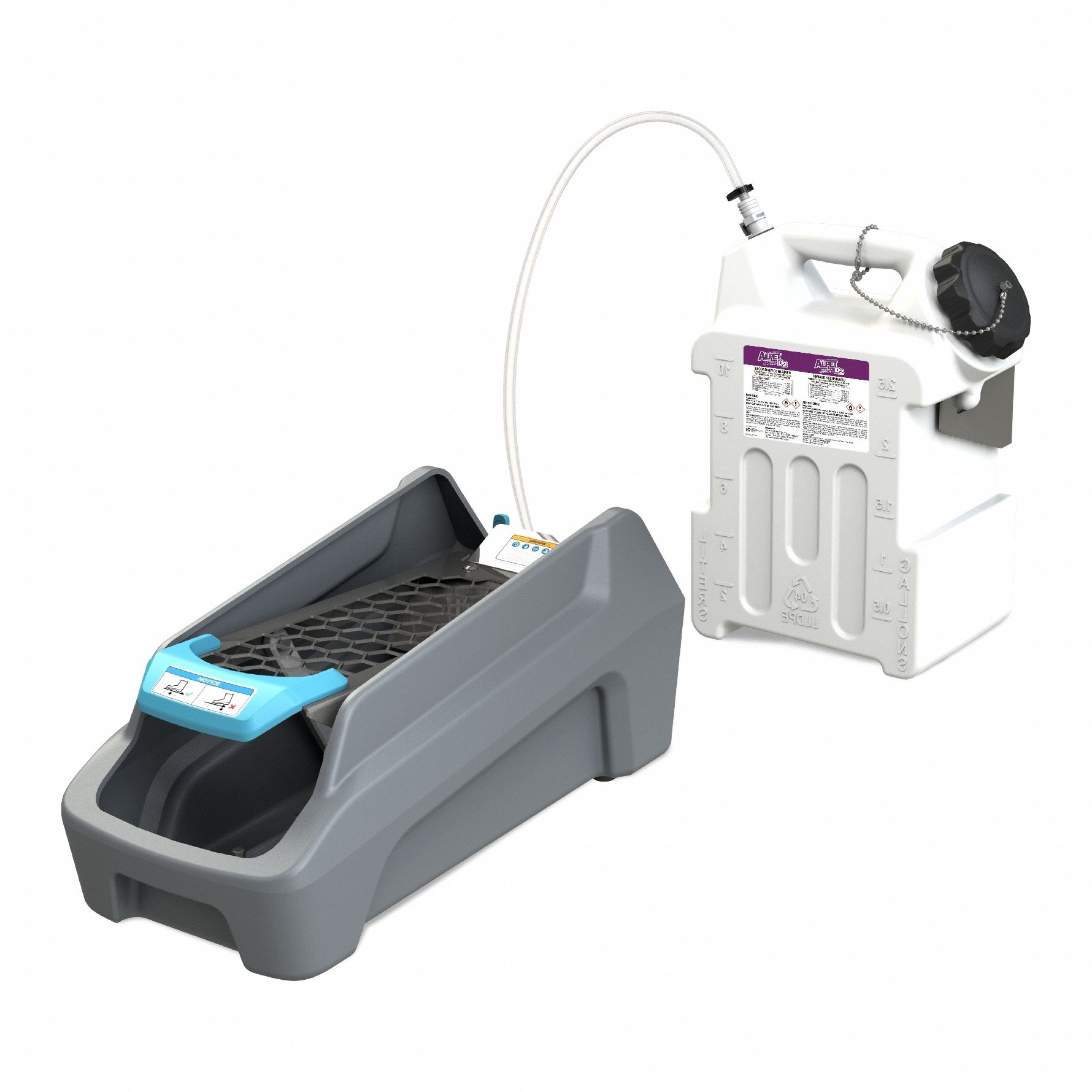 Footwear Sanitizing Unit: ADB0004, Plastic, 13 in Overall Ht, 29 in Overall Lg