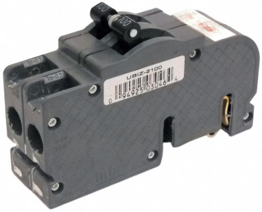 Miniature Circuit Breaker: 100 A Amps, 120/240V AC, 1.5 in Wd, 11 kA at 120/240 VAC, 2 Poles