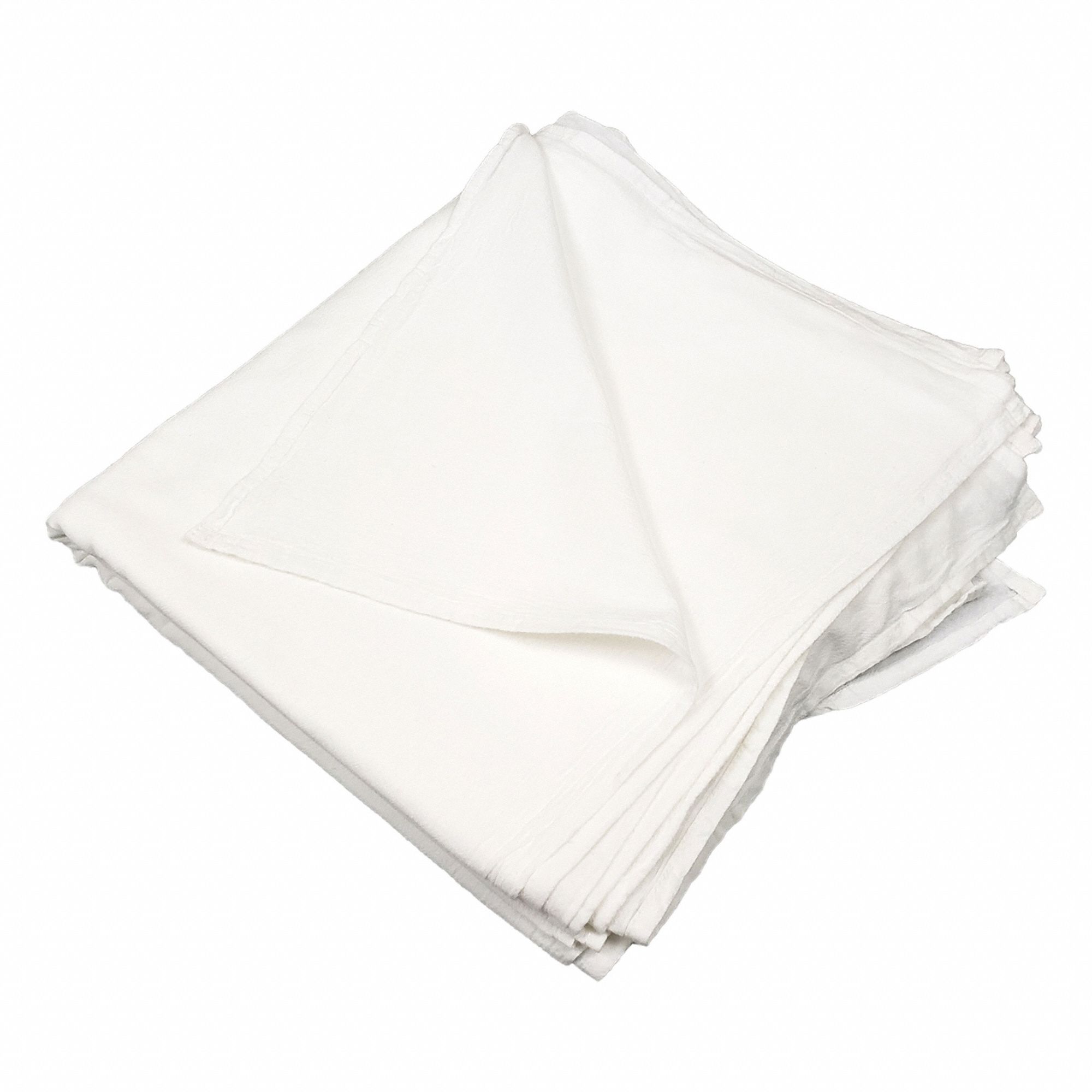 Shop Towel: Shop Towel, New, White, 28 in x 29 in, 1.56 lb Wt, 10 PK