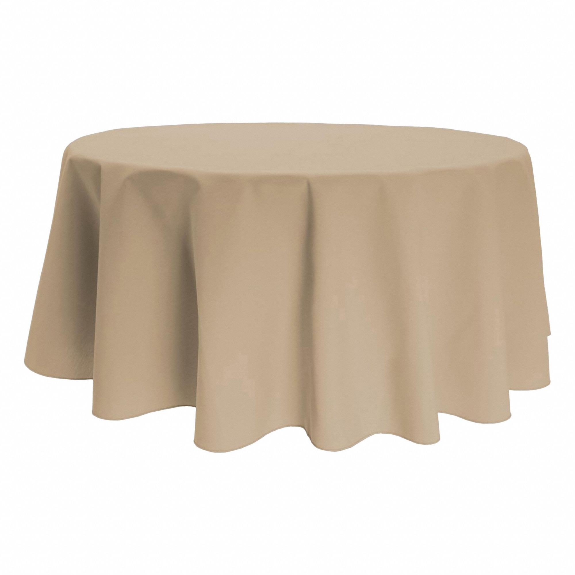 Tablecloth: Round, Sandalwood, Polyester, 71 in Dia