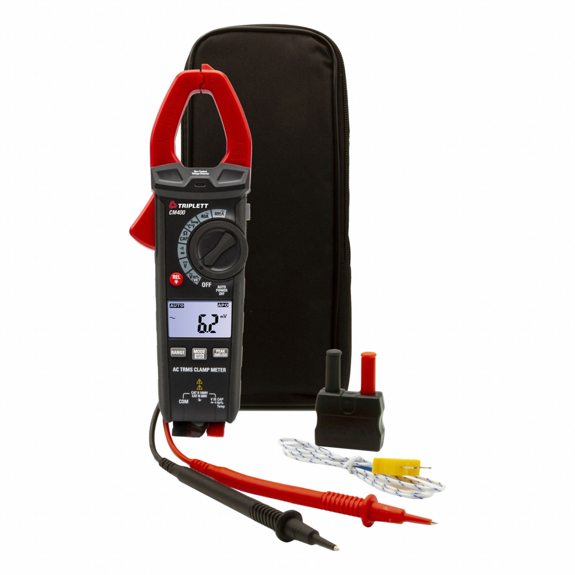 CLAMP METER, CLAMP-JAW, CAT III 600V, TRMS, 400 A MAX. AC CURRENT, INCLUDED, CM400-NIST
