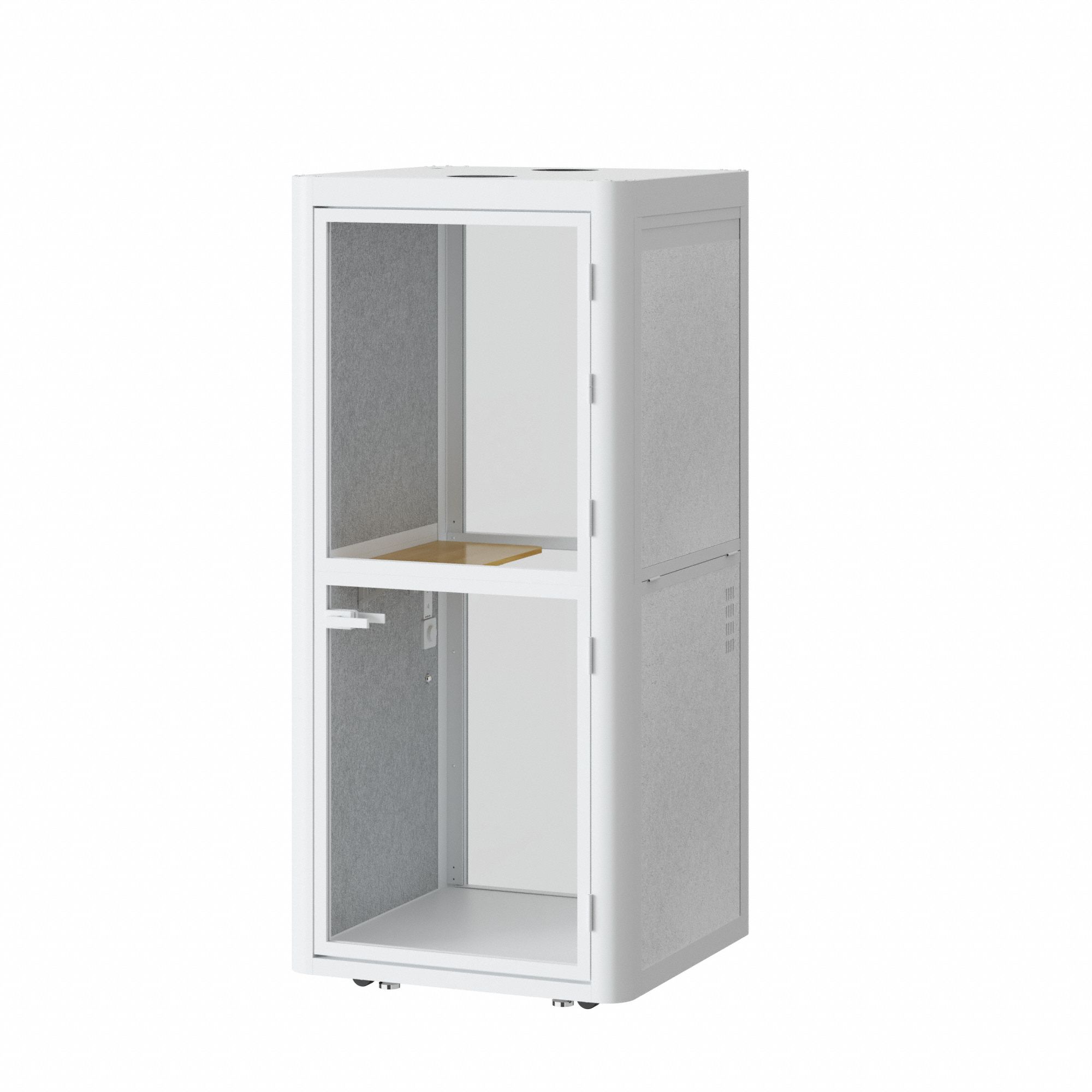 Workspace Pod: Quick Install Solo Pro, 1 Seating Positions, White, Aluminum, 35 in