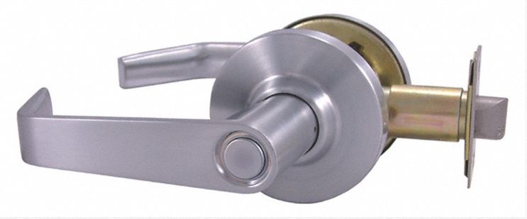 Door Lever Lockset: Privacy Lever Locksets, Chrome, ADA Compliant