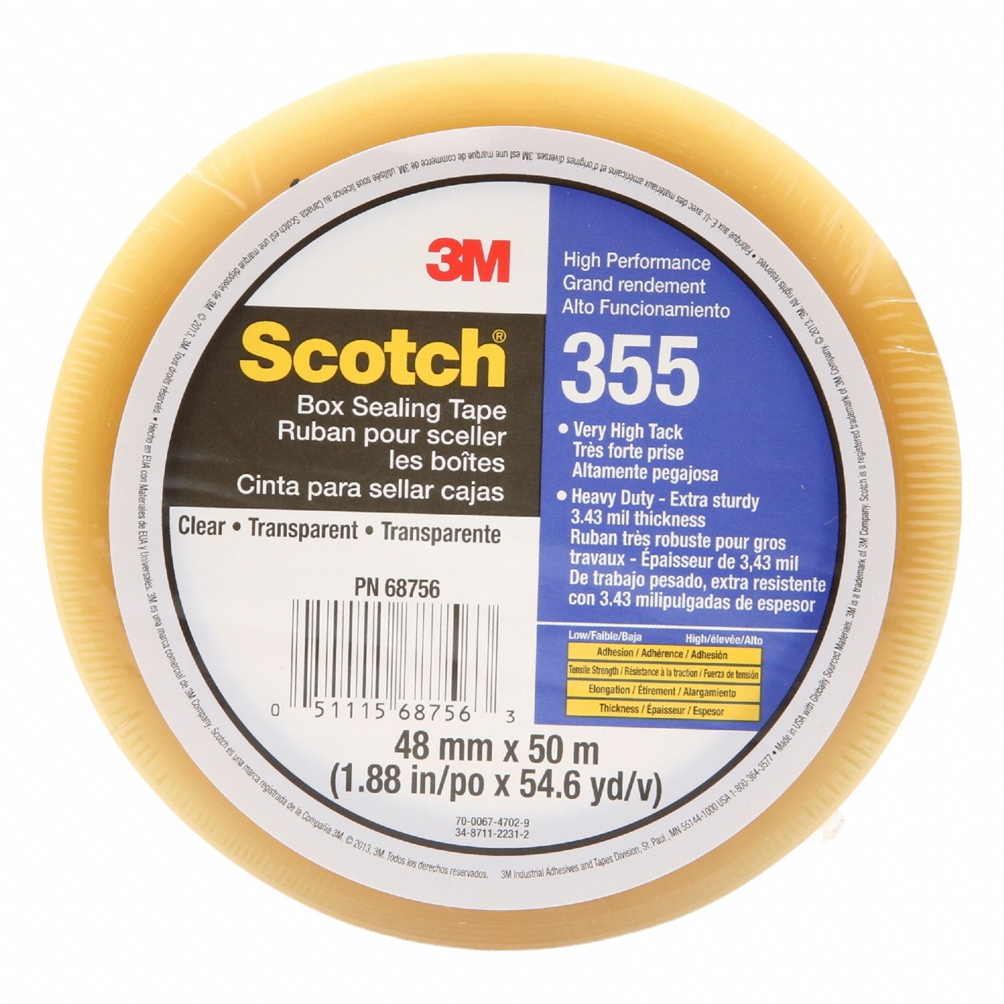 Carton Sealing Tape 3.4 mil Clear