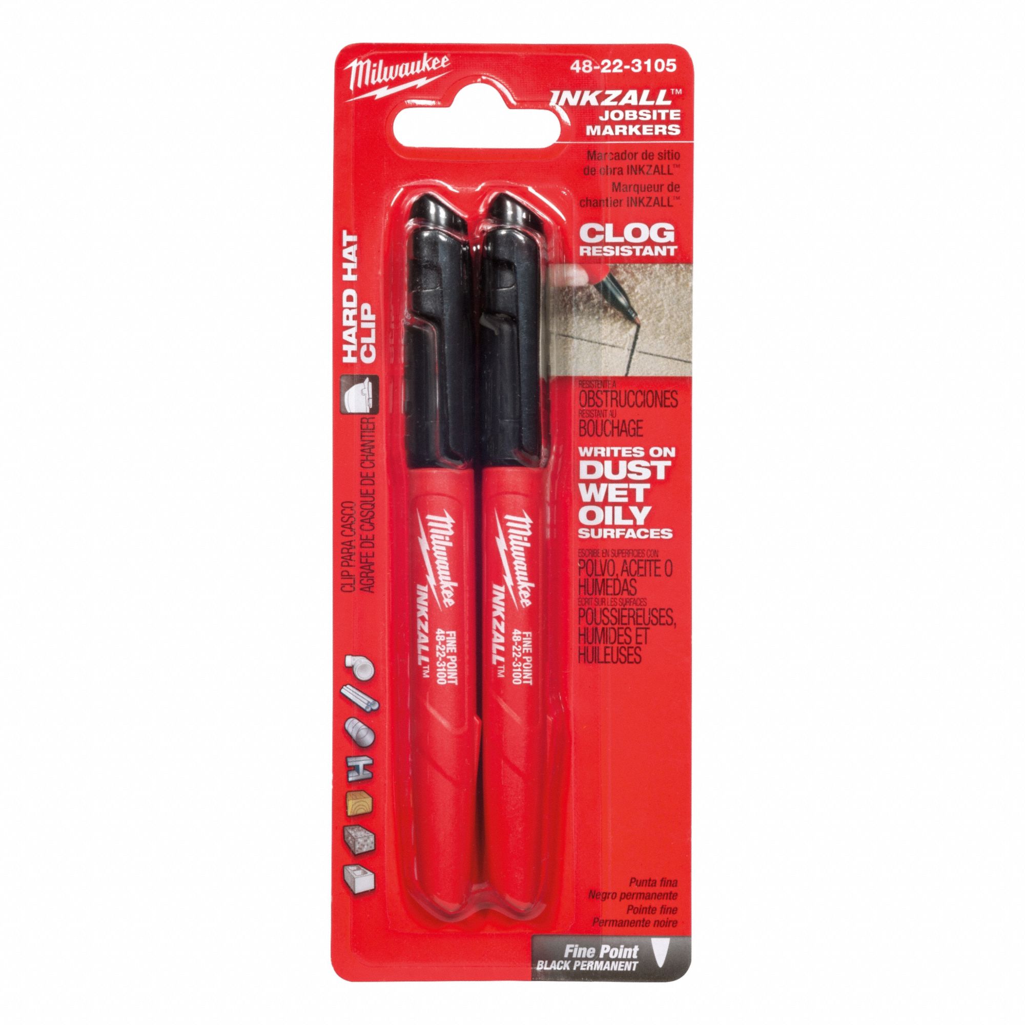 2PK INKZALL(TM) Black Fine Point Marker