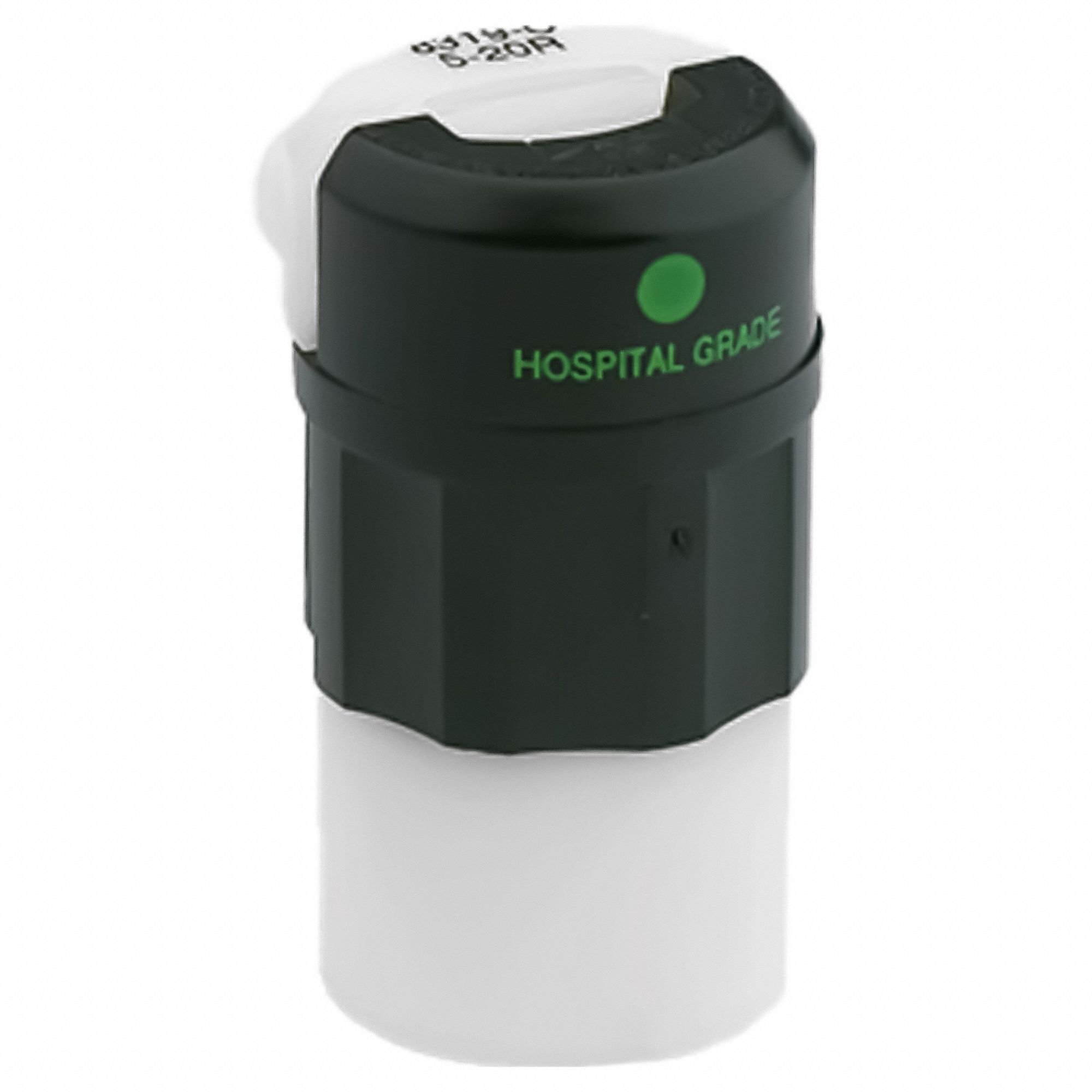 Straight Blade Connector: 5-20R, 20 A, 125V AC, 2 Poles, Black/White, Hospital Grade