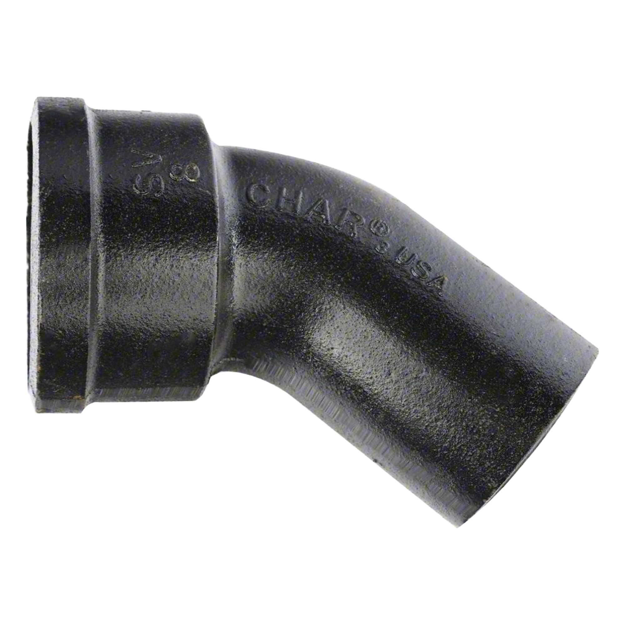 45° Bend: Iron, 10 in x 10 in Fitting Pipe Size, Spigot x Hub