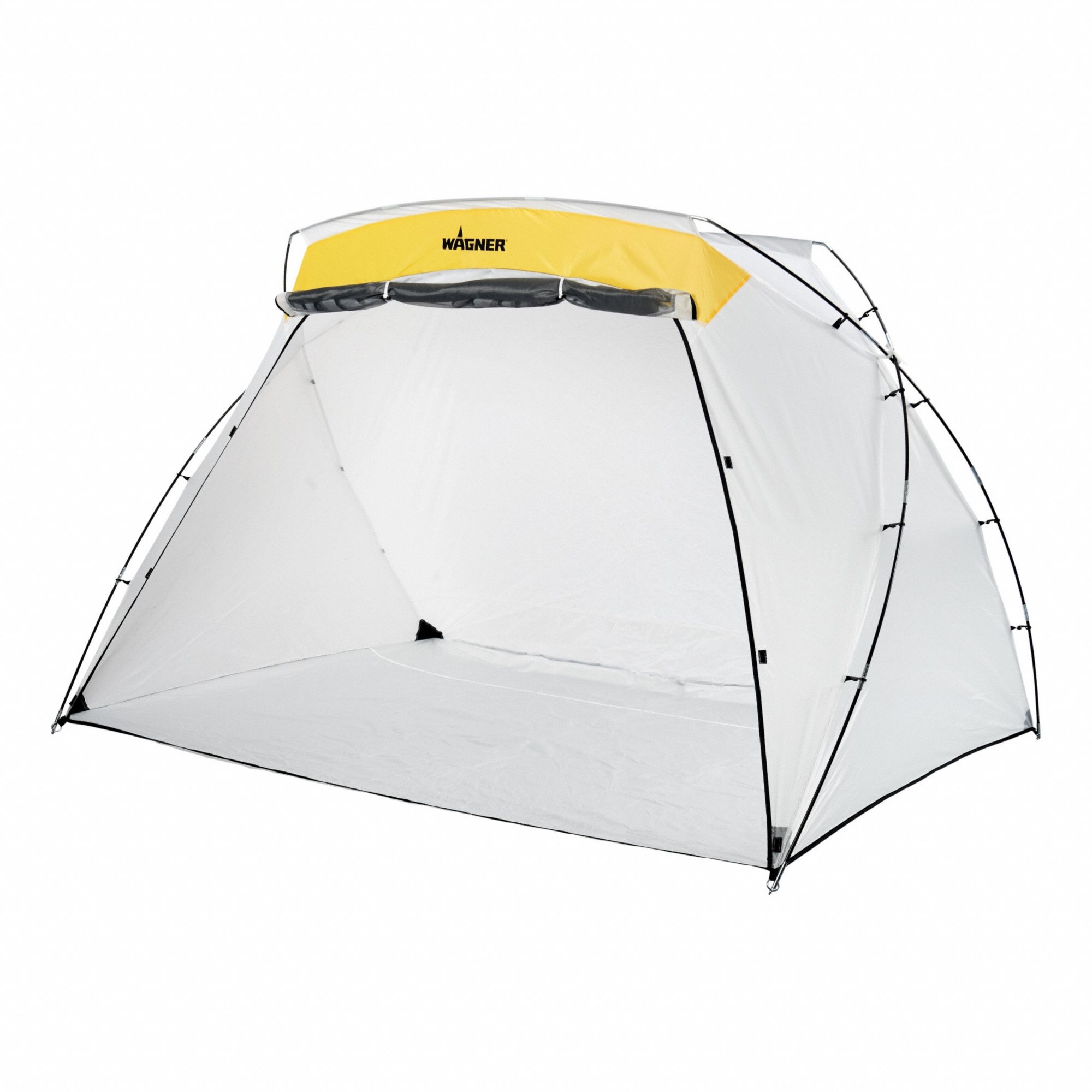 Paint Spray Tent: 5 1/2 ft Overall Ht, 6 ft Overall Dp, 9 ft Overall Wd, Nylon, White